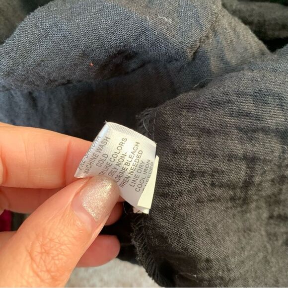 Lulu B Black Lagenlook Swing Jacket Blazer with Asymmetrical Hem - Large - Picture 4 of 9